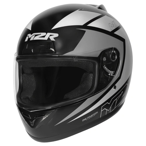 M2R M1 Carve Full Face Helmet (PC-5F) - Black/White/Grey