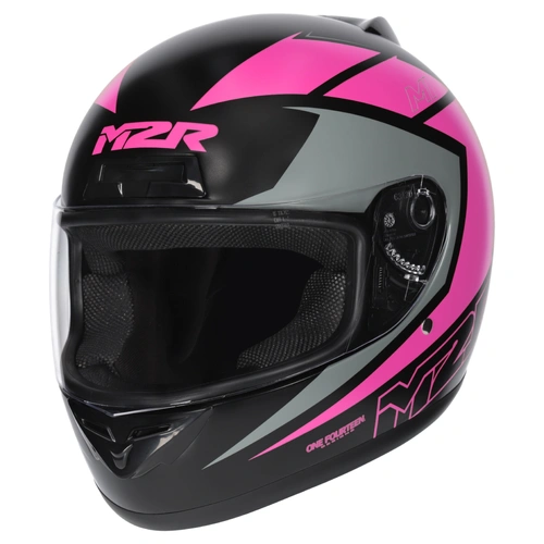 M2R M1 Carve Full Face Helmet (PC-7F) - Black/Pink/Grey