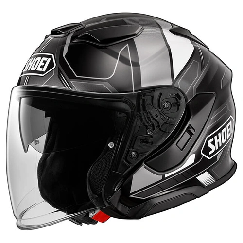 Shoei J-Cruise 3 Whizzy Helmet TC-5 - Black/Grey/White - M - SKU:1128162