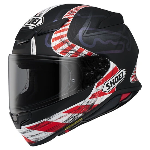 Shoei NXR2 Knee Down Helmet TC-5 - Black/Red - XS - SKU:1128873