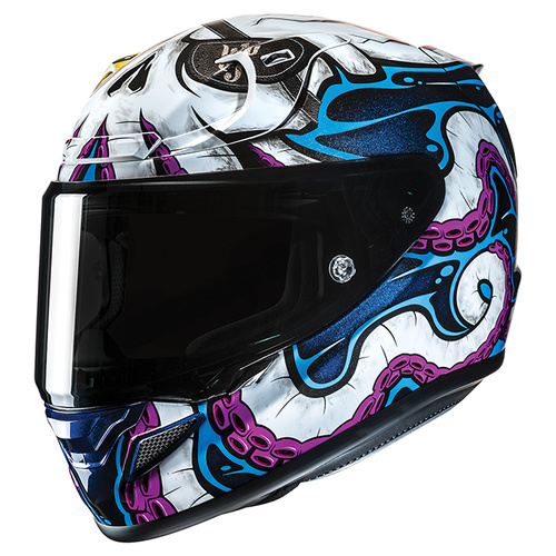 HJC RPHA 12 Kraken Full Face Helmet MC-28 - Blue/Purple - XS - SKU:1128910