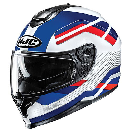 HJC C70N Belis Full Face Helmet MC-21 - White/Blue/Red - M - SKU:1129026