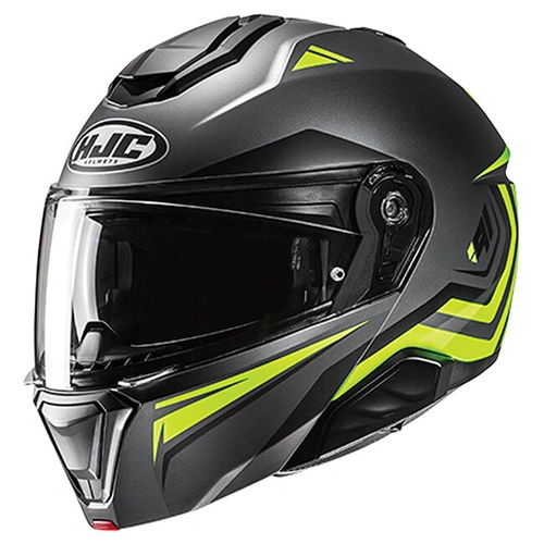 HJC i91 Tricus MC-3HSF Modular Helmet - Black/Hi-Vis