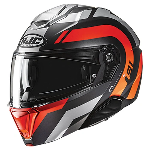 HJC i91 Arven MC-6HSF Modular Helmet - Black/Red - XL - SKU:1129106