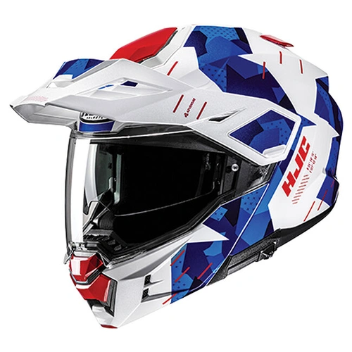HJC i80 Roki MC-21 Adventure Helmet - White/Blue/Red - S - SKU:1129205