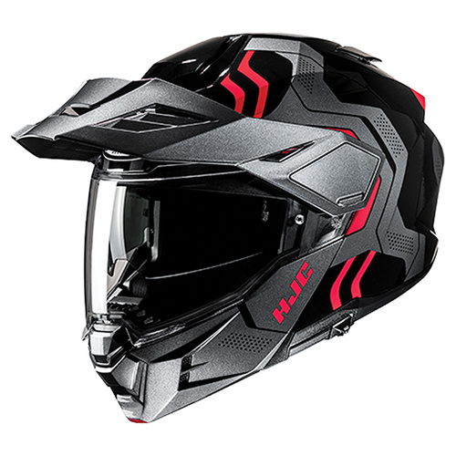 HJC i80 Velly MC-1 Adventure Helmet - Black/Red - M - SKU:1129218