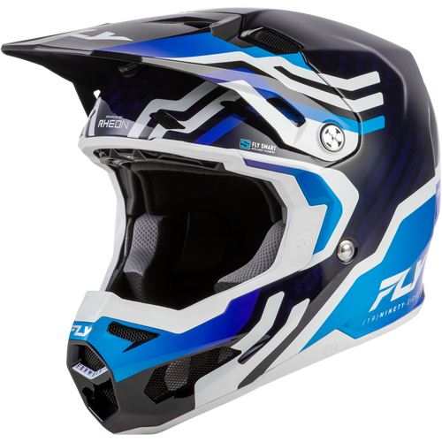 Fly Racing 2026 Youth Formula S Carbon Byte MX Helmet - Blue Carbon/Blue/White - YL - SKU:1129616