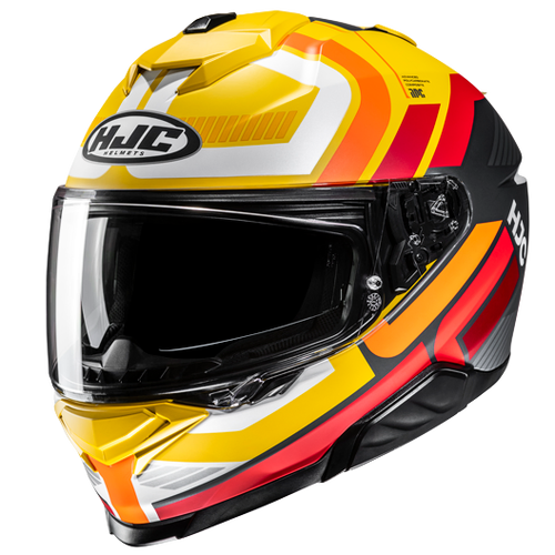 HJC I71 Viz Full Face Helmet - MC-3SF - Yellow/Grey