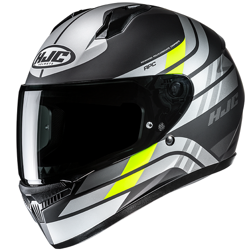 HJC C10 Hiper Full Face Helmet - MC-3HSF - Black/Silver/Hi-Vis