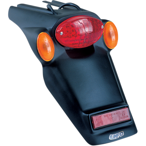 UFO Taillight With Turn Signals Fit CR, KX, KTM, RM, YZ and UFO Universal Rear Fender - Black