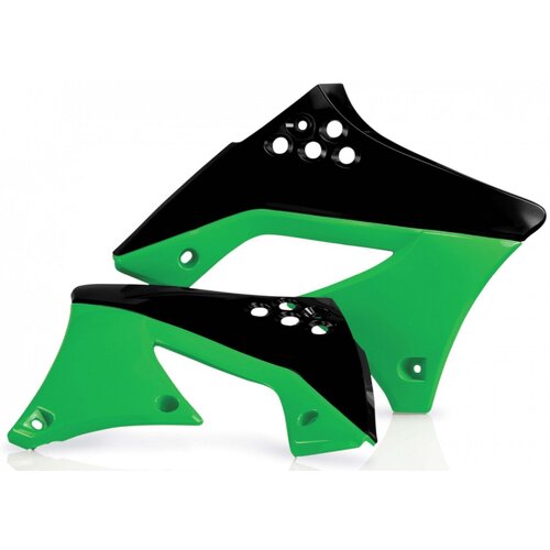 ACERBIS RADIATOR SHROUDS KAWASAKI KXF 250 09-12 BLACK GREEN