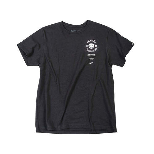 Fasthouse Stacked Hot Wheels Youth Tee - Black