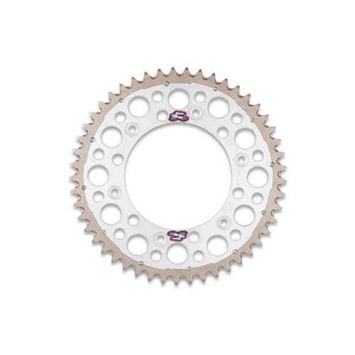 Renthal Twinring Sprocket - Rear - Silver - 50T - Yamaha YZ YZF WRF