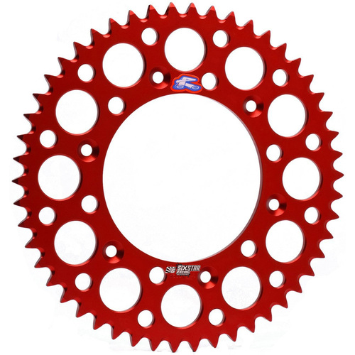 Renthal Ultralight Sprocket - Rear - Red - 49T - Honda CR/CRF/XR - SKU:154U52049GRRD