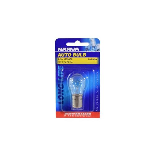 NARVA 12V 21W BA15S P21W PREMIUM INCANDESCENT GLOBES