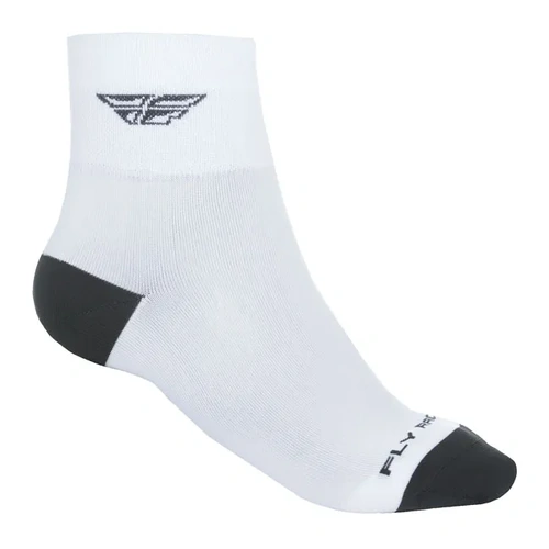 Fly Racing Shorty Socks - White/Black - M - SKU:2112371