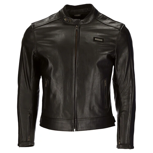 Argon Forge Non-Perforated Leather Jacket - Black