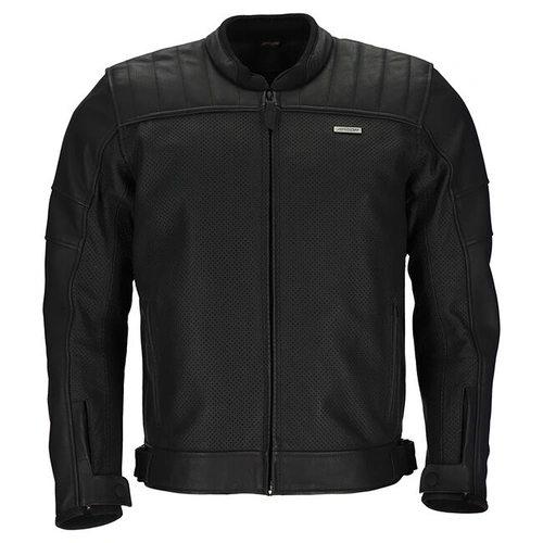 Argon Recoil Perforated Leather Jacket - Black