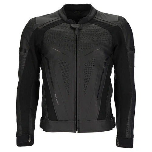 Argon Descent Perforated Leather Jacket - Stealth