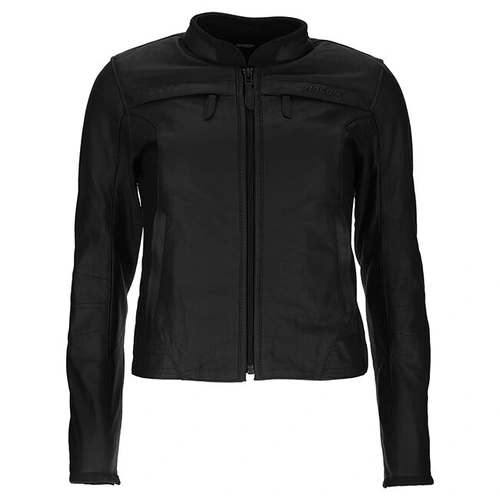 Argon Ladies Abyss Non-Perforated Leather Jacket - Black - 8 - SKU:2118234