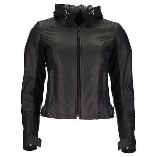 Argon Ladies Impulse Perforated Leather Jacket - Black - 12 - SKU:2118256
