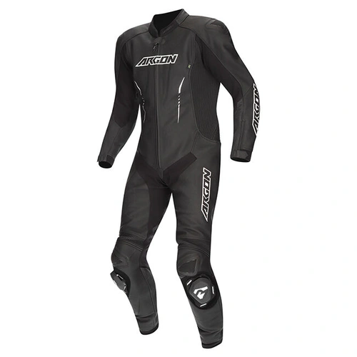 Argon Evade 1-Piece Leather Race Suit - Black/White - 46  - SKU:2118363