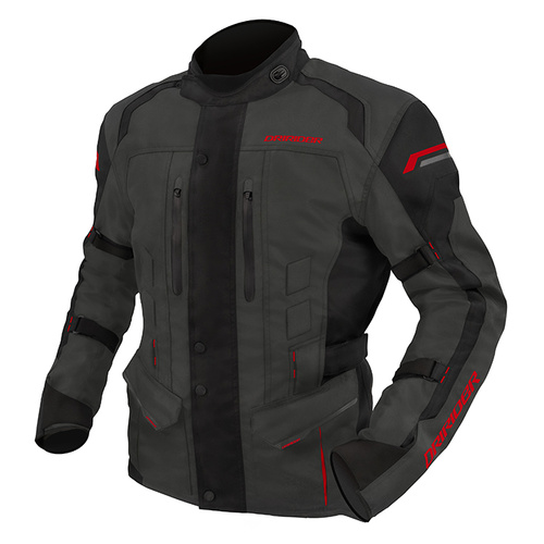 Dri Rider Compass 4 Jacket - Grey/Black/Red - XS - SKU:2119060