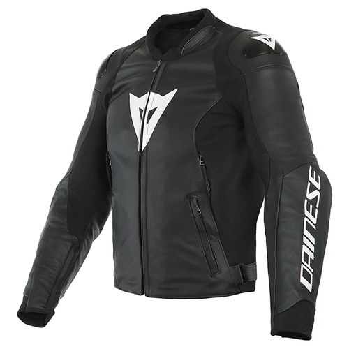 Dainese Sport Pro Leather Jacket - Black/White - 50 - SKU:2119321