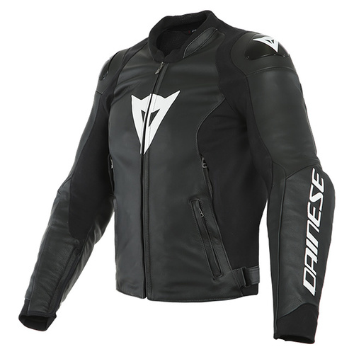 Dainese Sport Pro Leather Jacket - Black/White - 60 - SKU:2119335