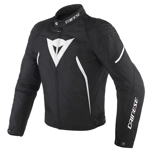 Dainese Avro D2 Tex Jacket - Black/Black/White - 46 - SKU:2119679