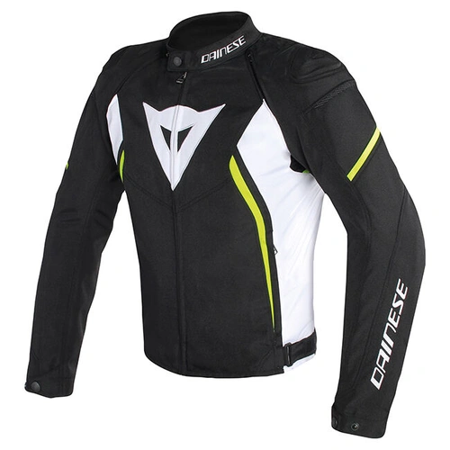 Dainese Avro D2 Tex Jacket - Black/White/Fluro Yellow
