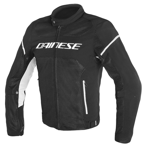 Dainese Air Frame D1 Tex Jacket - Black/Black/White - 60 - SKU:2119708