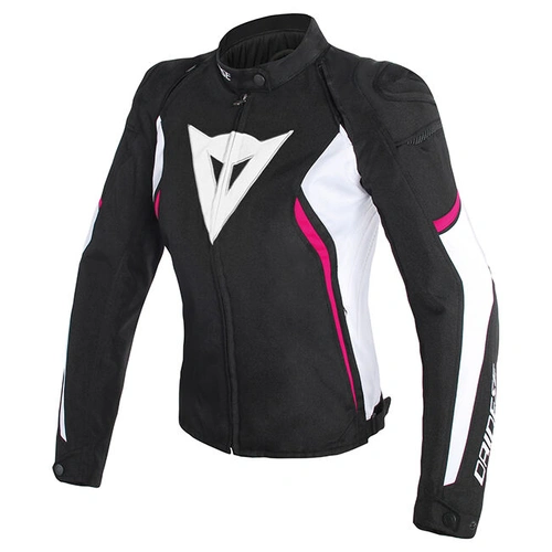 Dainese Ladies Avro D2 Tex Jacket - Black/White/Fuschia