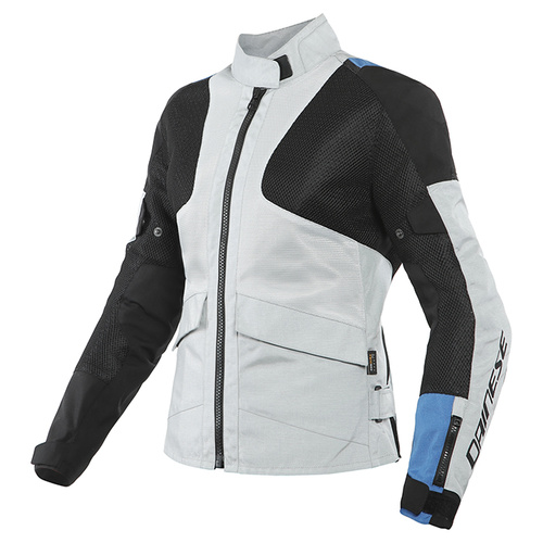 Dainese Ladies Air Tourer Tex Jacket - Glacier Grey/Performance Blue/Black - 42 - SKU:2119819