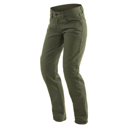 Dainese Ladies Casual Regular Tex Pants - Olive - 28 - SKU:2119933