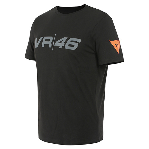 Dainese VR46 Pit Lane Casual T-Shirt - Black/Fluro Yellow - XXS - SKU:2120099
