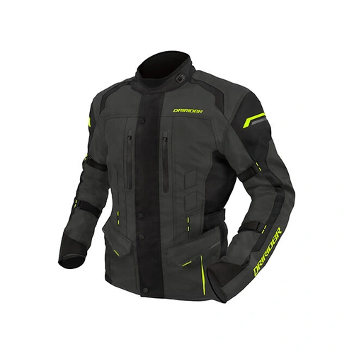 Dri Rider Youth Compass 4 Jacket - Grey/Black/Hi-Vis Yellow - M - SKU:2120872