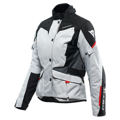 Dainese Ladies Tempest 3 D-Dry Jacket - Glacier Grey/Black/Lava Red - 38 - SKU:2122121
