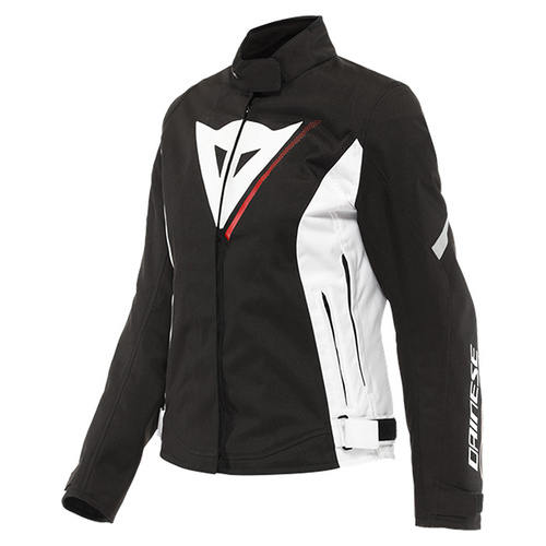 Dainese Ladies Veloce D-Dry Jacket - Black/White/Lava Red - 40 - SKU:2122134