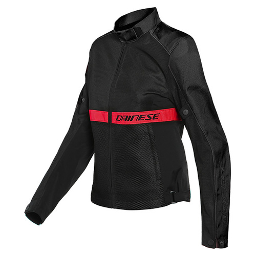 Dainese Ladies Ribelle Air Tex Jacket - Black/Lava Red - 42 - SKU:2122229