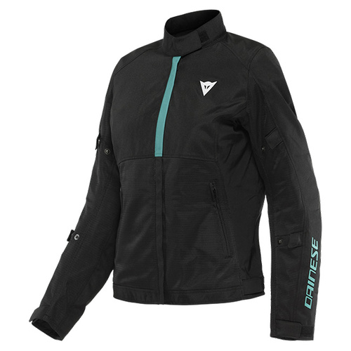 Dainese Ladies Risoluta Air Tex Jacket - Black/Aqua Green - 40 - SKU:2122233