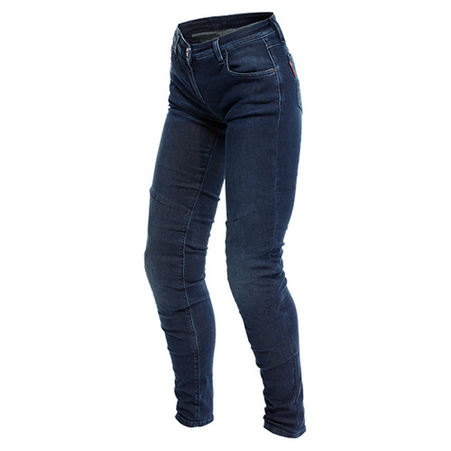Dainese Ladies Skinny Denim Brushed Pants - Blue - 26 - SKU:2122276