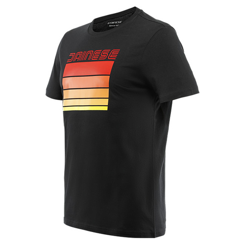 Dainese Casual Stripes T-Shirt - Black/Red - XS - SKU:2122302