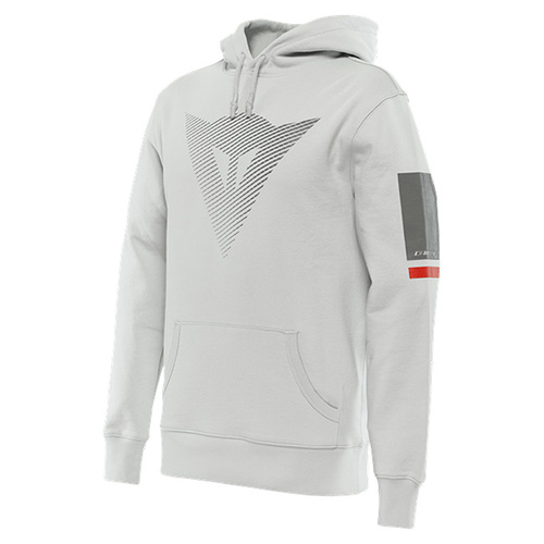 Dainese Casual Fade Hoodie - Glacier Grey/Dark Grey/Red - S - SKU:2122316