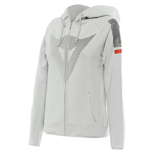 Dainese Ladies Casual Fade Hoodie - Glacier Grey/Dark Grey/Red - S - SKU:2122322