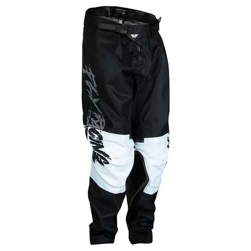 Fly Racing Youth Kinetic Khaos MX Pants - Grey/Black/White