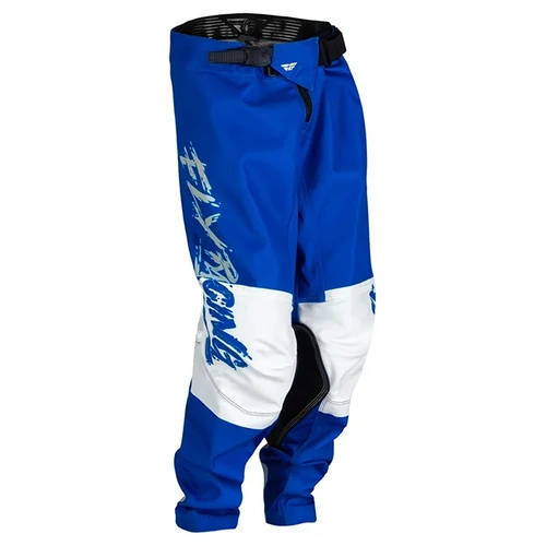 Fly Racing Youth Kinetic Khaos MX Pants - Light Grey/Blue/White - 18 - SKU:2122623