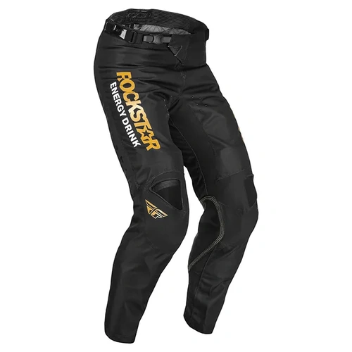 Fly Racing Kinetic Rockstar MX Pants - Black/Gold - 28 - SKU:2122874