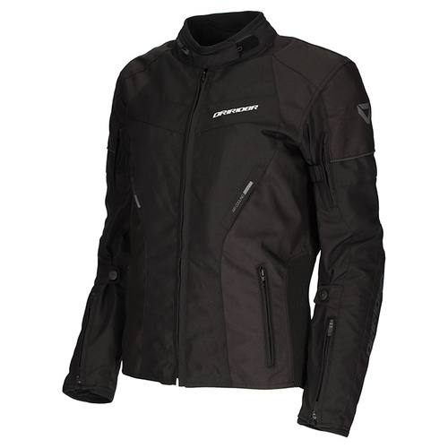 Dri Rider Vivid 3 Womens Jacket - Black/Black - L 16 - SKU:2123014
