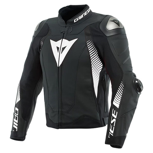 Dainese Super Speed 4 Leather Jacket - Matt Black/White - 46 - SKU:2123180